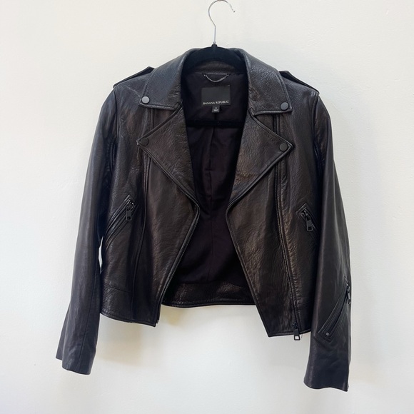 Banana Republic leather jacket, worn once! - Picture 1 of 11